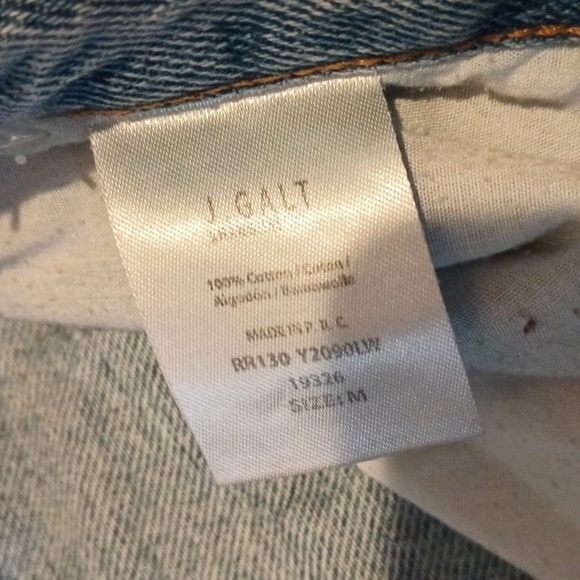J. Galt Blue Light Wash High Waisted Straight Leg Jeans A42 - Picture 3 of 6